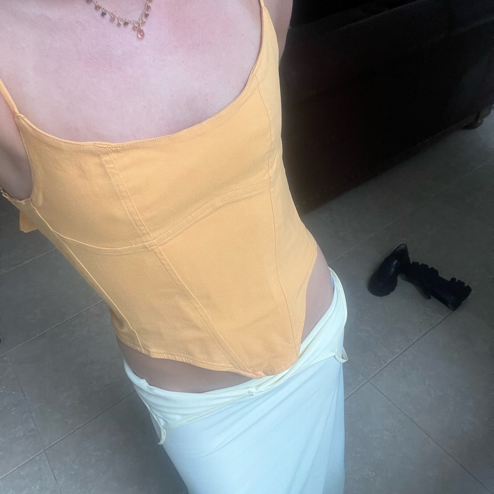 orange Corset Top